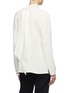 Back View - Click To Enlarge - ALEX EAGLE - Scarf collar side split silk cady top