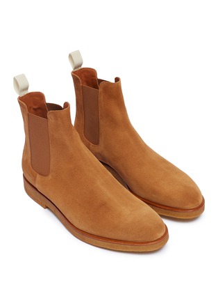 Detail View - Click To Enlarge - COMMON PROJECTS - Suede Chelsea boots