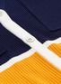  - COMME MOI - Colourblock stripe rib knit cardigan