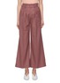 Main View - Click To Enlarge - COMME MOI - Windowpane check sheep wool wide leg pants