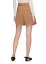 Back View - Click To Enlarge - COMME MOI - Belted pleated gabardine shorts
