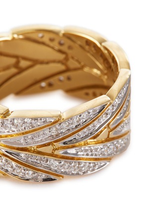 Detail View - Click To Enlarge - JOHN HARDY - 'Modern Chain' diamond 18k yellow gold ring
