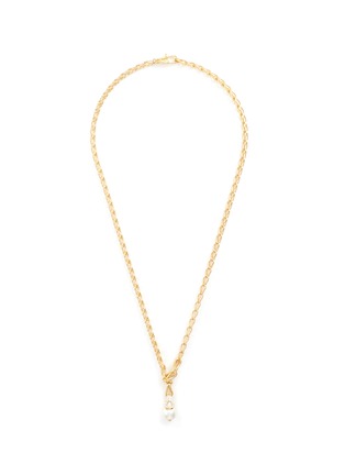 Main View - Click To Enlarge - JOHN HARDY - 'Bamboo' diamond pearl 18k yellow gold necklace