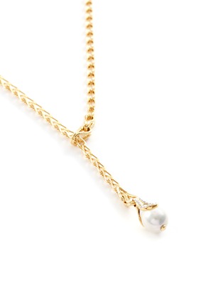 Figure View - Click To Enlarge - JOHN HARDY - 'Bamboo' diamond pearl 18k yellow gold necklace