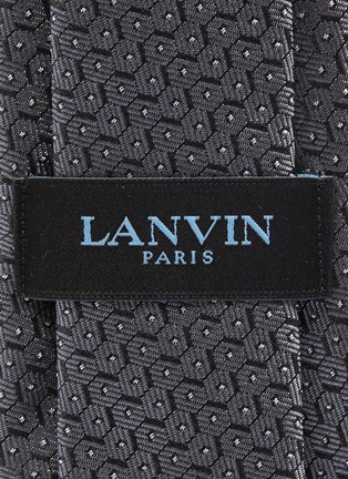 Detail View - Click To Enlarge - LANVIN - Hexagonal jacquard silk tie