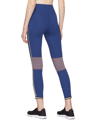 Back View - Click To Enlarge - 10421 - 'Russia' colourblock zip cuff performance leggings