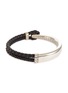 Figure View - Click To Enlarge - JOHN HARDY - 'Classic Chain' silver half cuff braided leather bracelet