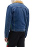 Back View - Click To Enlarge - GUCCI - Slogan appliqué denim jacket
