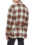 Back View - Click To Enlarge - GUCCI - Belted tartan plaid wool blazer