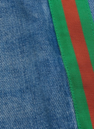  - GUCCI - Fold cuff web stripe outseam jeans