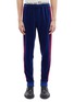 Main View - Click To Enlarge - GUCCI - Sylvie Web stripe outseam velvet jogging pants