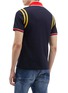 Back View - Click To Enlarge - GUCCI - Bee appliqué stripe trim polo shirt