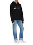 Figure View - Click To Enlarge - GUCCI - Holographic effect logo print oversized hoodie