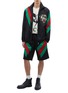 Figure View - Click To Enlarge - GUCCI - Web stripe panther appliqué track jacket