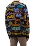 Back View - Click To Enlarge - GUCCI - Slogan jacquard oversized wool sweater