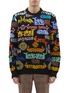 Main View - Click To Enlarge - GUCCI - Slogan jacquard oversized wool sweater