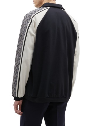Back View - Click To Enlarge - GUCCI - GG logo panel sleeve colourblock oversized track jacket