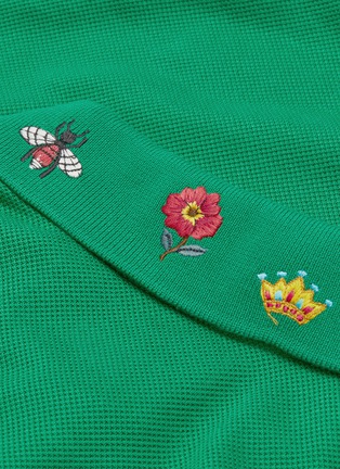  - GUCCI - Graphic embroidered collar polo shirt