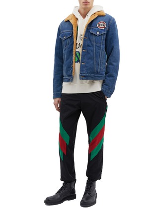 Figure View - Click To Enlarge - GUCCI - Web stripe track pants
