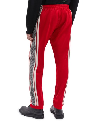 Back View - Click To Enlarge - GUCCI - GG logo panel outseam jogging pants