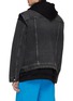 Back View - Click To Enlarge - BALENCIAGA - 'Twinset' denim vest and patchwork zip hoodie