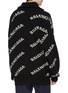 Back View - Click To Enlarge - BALENCIAGA - Logo intarsia half-zip sweater