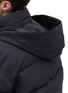 Detail View - Click To Enlarge - BALENCIAGA - Retractable hood logo print cropped puffer jacket
