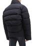 Back View - Click To Enlarge - BALENCIAGA - Retractable hood logo print cropped puffer jacket