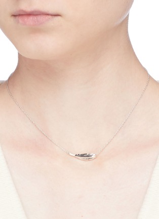 Figure View - Click To Enlarge - HEFANG - 'Quill' silver pendant necklace