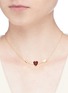 Figure View - Click To Enlarge - HEFANG - 'Crush' cubic zirconia silver pendant necklace