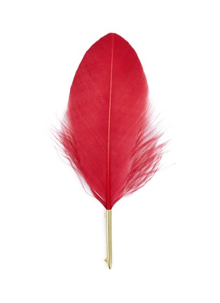 Main View - Click To Enlarge - HEFANG - 'Quill' feather brooch
