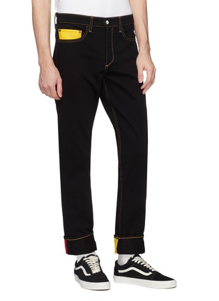 Detail View - Click To Enlarge - RAG & BONE - x Disney Mickey Mouse colourblock unisex jeans