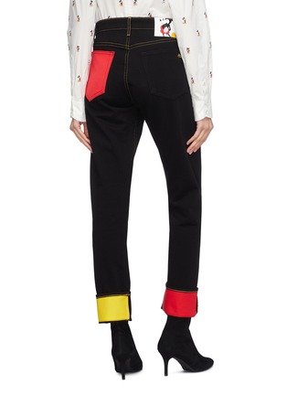 Back View - Click To Enlarge - RAG & BONE - x Disney Mickey Mouse colourblock unisex jeans
