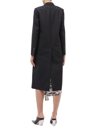 Back View - Click To Enlarge - VICTORIA BECKHAM - Peaked lapel double breasted oversized tuxedo coat