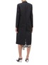 Back View - Click To Enlarge - VICTORIA BECKHAM - Peaked lapel double breasted oversized tuxedo coat