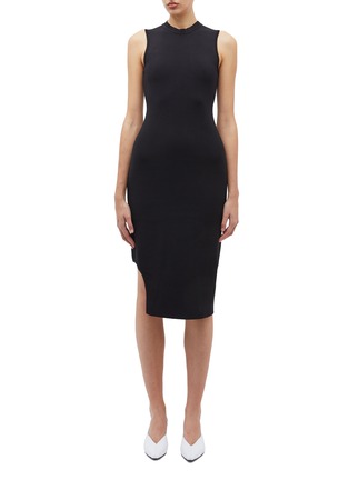 Main View - Click To Enlarge - VICTORIA BECKHAM - Curved hem knit sleeveless dress