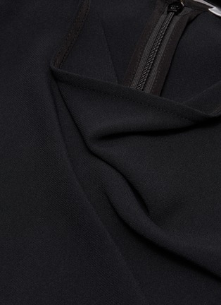 Detail View - Click To Enlarge - VICTORIA BECKHAM - Folded drape front cady mini dress