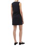 Back View - Click To Enlarge - VICTORIA BECKHAM - Folded drape front cady mini dress