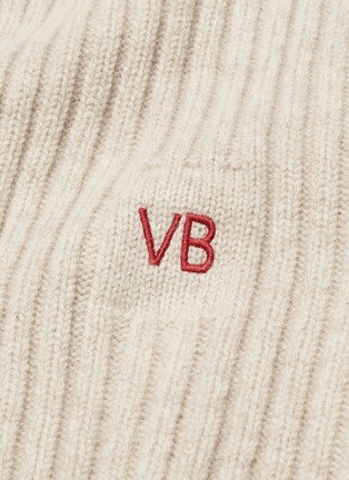  - VICTORIA BECKHAM - Folded sleeve wool rib knit sweater