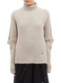 Main View - Click To Enlarge - VICTORIA BECKHAM - Folded sleeve wool rib knit sweater