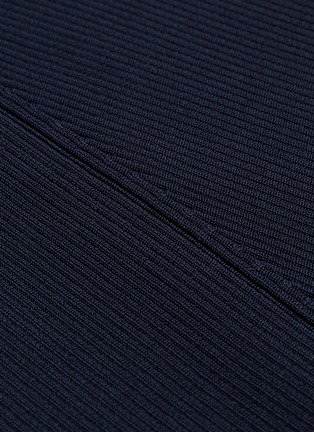 Detail View - Click To Enlarge - VICTORIA BECKHAM - Flared rib knit midi skirt