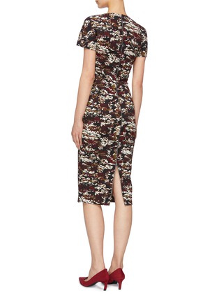 Back View - Click To Enlarge - VICTORIA BECKHAM - Camouflage jacquard T-shirt dress