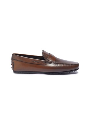 Main View - Click To Enlarge - TOD’S - 'City Gommino' penny leather driving shoes