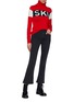 Figure View - Click To Enlarge - PERFECT MOMENT - 'Ski' slogan intarsia colourblock Merino wool turtleneck sweater