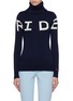 Main View - Click To Enlarge - PERFECT MOMENT - 'Ride' slogan intarsia Merino wool turtleneck sweater