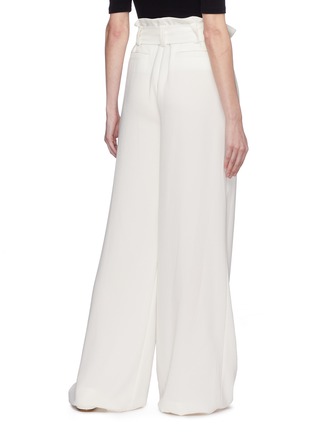Back View - Click To Enlarge - PROENZA SCHOULER - Belted drape crepe wide leg pants