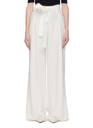 Main View - Click To Enlarge - PROENZA SCHOULER - Belted drape crepe wide leg pants