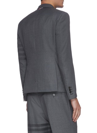 Back View - Click To Enlarge - THOM BROWNE  - Four bar tailored twill blazer
