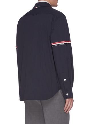 Back View - Click To Enlarge - THOM BROWNE  - Tricolour Armband Shirt Jacket