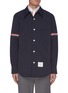 Main View - Click To Enlarge - THOM BROWNE  - Tricolour Armband Shirt Jacket